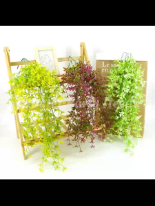 Jasmine Herb Grass Hanging Green Plant Artificial Rattan Green Plants Fake Vines Home Wedding Decor Flowers Greenery