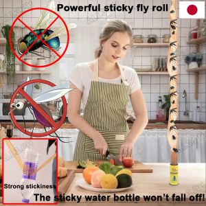 【Can stick to 10000 flies】Japan Fly Killer Strips Hang Fly Trap catcher Sticker Fly Paper Tape Ribbon Catcher For Fruit Flies Sticky Fly Traps For Indoors Outdoor Flies Sticky Strips Fly Trap Indoor and Outdoor Fly and Mosquito Trap Roll Tape Strong