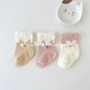 Newborn Baby Cotton Socks Mid-Calf Loose Mouth No-Heel Toddler Girls Autumn Winter Baby Girls No-Heel Mid-Calf Cotton Socks