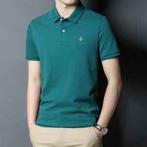 ROMON | Áo thun polo tay ngắn thêu cotton nguyên chất mùa hè mỏng cho nam thương hiệu quốc gia phong cách thành phố thời trang thường ngày cổ polo