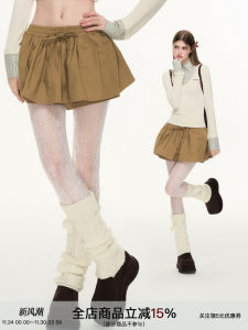 SPEAR YOUTH Long Leg Harvesting Machine 3D Skirt Half-length Casual A-line Puffy Skirt Versatile High Waist Cotton Short Skirt