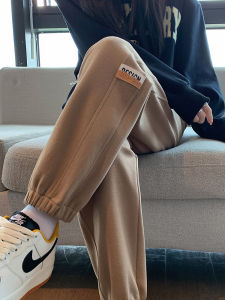 Mới 2024 Thu Đông Quần Thể Thao Nữ Kaki Giảm Béo Phong Cách Thường Ngày Cao Cấp Harlan Quần Có Túi Cho 18-24 Tiệc Sinh Nhật