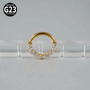 1PC G23 Titanium Septum Jewelry 16G Heart Septum Rings Daith Piercing Jewelry Helix Earrings Zircon Septum Piercing Jewelry