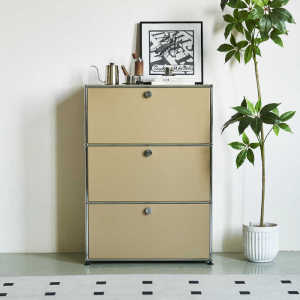 Modern Hallway Storage Cabinet Stainless Steel Module Combination Cabinet Bauhaus Style Living Room Organizer Furniture