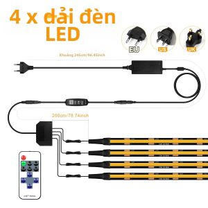 Đen PCB COB Dải Đèn LED Đèn Bluetooth Thông Minh Ứng Dụng Điều Khiển Từ Xa Có Thể Điều Chỉnh Độ Sáng Dưới Tủ Kệ Sách Tường Bảng Trang Trí Đèn 12V 3000K/4000K