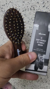 Lược Chống Rối Bỏ Túi Mini Davines Baby Double Detangle Brush – Gỡ Rối Nhẹ Nhàng Hạn Chế Kéo Rụng Tóc