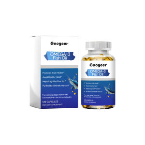 Omega-3 Fish Oil Capsule Relieve Physical Discomfort Supplement Nutrition Enhance Immunity Provide Health Care Enhance Immune System Function Help The Body Resist Infection Promotes Brain Health Assist Healthy Heart(120capsules)