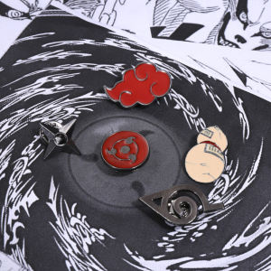 Firecute Naruto Leaf Village Cloud Red Cartoon Pin Badge Couples Fashion Accessories Bag Pin Brooch Korean Style Jewelry