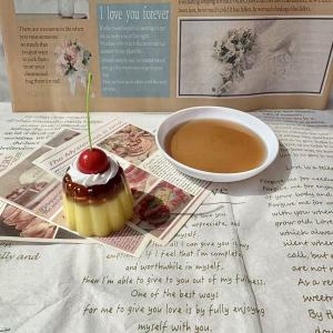 Simulated Cream Pudding Ornaments 2D Gu Mei Photo Props Desktop with Tea Drop Glue Cute Girl Jelly Pudding Cup