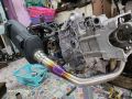 ท่อไอเสีย ทรงเดม x-max300 พร้อมคอ คอไทเทเนี่ยม. 