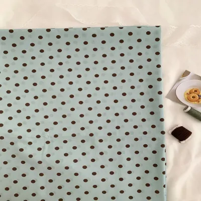 Korean Style Dots Pattern 100% Cotton Fabric 40 Yarn Count