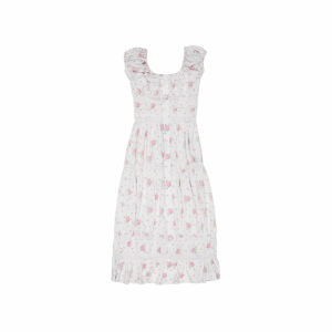 1JINN STUDIO | Sleeveless Lace Off-shoulder Floral Fitted Dress