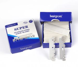 30/50/100 CÁI Lưỡi Dao Cạo An Toàn Một Mặt Dành Cho Nam Bằng Thép Không Gỉ Dùng Tay Dành Cho Tiệm Hớt Tóc