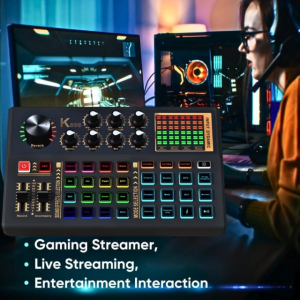 KING SoundCard Mixer Sound Audio Interface Card Console Amplifier PC-Live Broadcast 16 Effect - K800