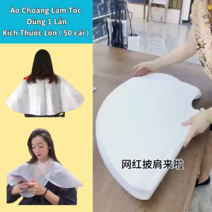 Áo Choàng Cắt Tóc  Bạt Che Làm Tóc Dùng 1 Lần  1 Bịch 50 cái  Tiện Lợi  Dành Cho Salon hair.
