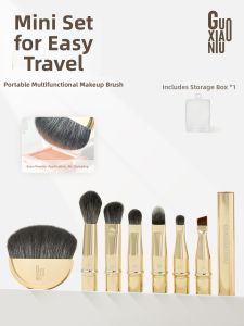 GUOXIAONIU | Multifunctional Makeup Brushes Compact Portable Suitable for Contouring Blush and Nose Shadow Beginner