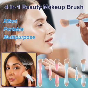 Beauty Makeup Brush 4-in-1 Explosive Multi-function Telescopic Portable Makeup Tools Professional Soft Brush