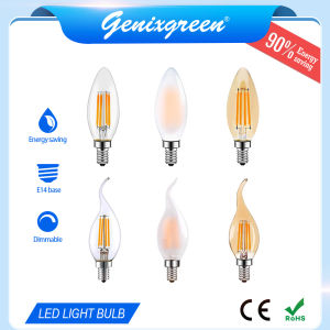 Bóng Đèn Led Dây Tóc 4W 6W Bóng Đèn Edison Đèn Nến Cổ Điển E14 C35 Bóng Đèn Ngủ Có Thể Điều Chỉnh Độ Sáng 220V 2700K Đèn Led Trang Trí Cổ Điển Cho Gia Đình