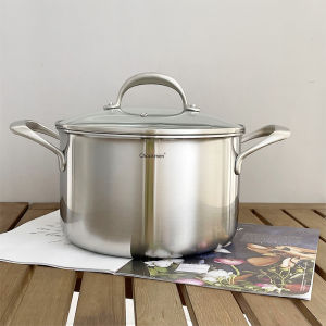 หม้อต้มซุปสแตนเลส 304 ชั้นสามในตัว หม้อต้มซุปแบบสามชั้นสำหรับใช้ในครัวเรือน อุปกรณ์ทำอาหารสำหรับผู้ที่ชื่นชอบการต้มและทอด