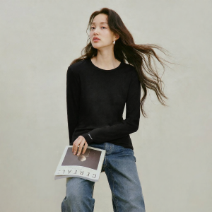 INMAN | Casual Stretchy Slimming Half-High Neck Long Sleeve Inner T-Shirt