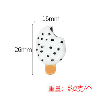Miniature Ice Cream Stick Resin DIY Handmade Jewelry Six-Piece Set Fridge Magnet Role-Playing Props Food Toys Decorations
