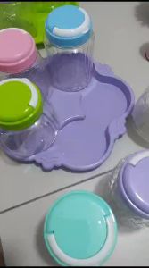 Ysgalery Toples nampan set - nampan plastik - toples lebaran Malibu rubby