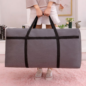 Large Capacity Oxford Cloth Woven Bag Reinforced Clothes Cotton Quilt Travel Bag Student Back-to-School Business Trip Bag