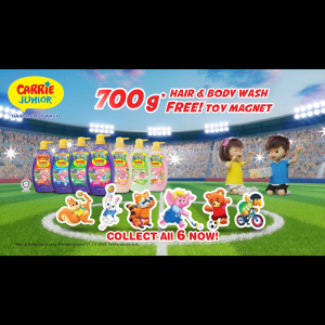 CARRIE JUNIOR Hair & Body Wash - Groovy Grapeberry (700g) [New Toy] Nourishing & Moisturising Skin |Kids Shower