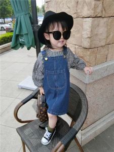 Girl Dress Spring Dress 2024 New Arrival Baby Western Style Kids Princess Dress Children Denim Suspender Dress Spring & Fall