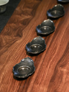 Yijiu Tea House Japanese-Style Distressed the Saucer Kung Fu Saucer Coaster Cup Saucer Tea Cup Base Tea Ceremony Utensil Tea Utensils