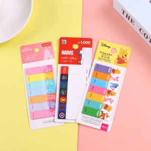 Colorful PET Fluorescent Waterproof Arrows Sticky Notes Bookmarks Cute Cartoon Design Luminous Stationery Supplies