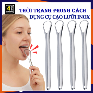 Dụng Cụ Cạo Lưỡi Nạo Lưỡi INOX Giúp Cho Hơi Thở Bớt Hôi - Bàn Chải Vệ Sinh Răng Miệng Kháng Khuẩn Giảm Hôi Miệng Tiện Lợi / Cây Vệ Sinh Rơ Lưỡi Cao Cấp