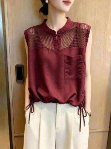 KUNAILIN | New Stylish Hollow Out Sleeveless Shirt