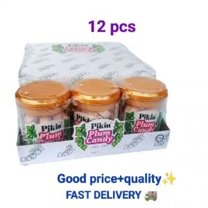 Pikin Plum Tablet Candy Classic (40g x 12 Bottles) - Sweet & Tangy Treat