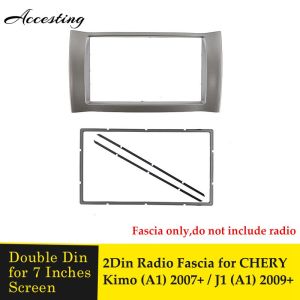 Double Din Fascia For CHERY Kimo (A1) 2007+ / J1 (A1) 2009+ CD DVD Radio Frame Stereo Panel Mounted Dash Installation Bezel Trim