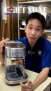 Breville BES500BSS – – Máy Pha Cà Phê Bán Tự Động – Thép Không Gỉ – Điều Khiển Cơ - Công Suất Mạnh Mẽ 1600W - Vận Hành Ổn Định