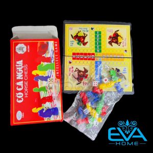 Bộ Trò Chơi Bàn Cờ Cá Ngựa Nam Châm Mini Gấp Gọn