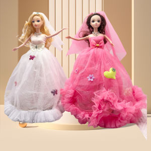 30cm Bhd Doll with Button 1/6 Girl Wedding Dress 3D Eye Toys and Clothing Shoes Girl Childrens Toy Gifts