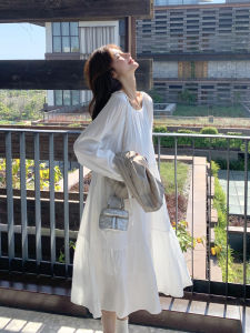 Elegant White Mini Holiday Dress Slimming Waist Design Spring New Style Sweet Gentle Style Womens Dress Commute Korean Style