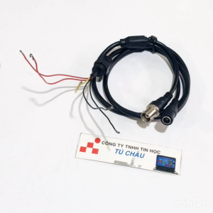 Cáp nối nguồn đầu 5.5mm x 2.1mm và tín hiệu đồng trục ra nguồn 5 Pin (2 Đen 1 Vàng 2 Đỏ)