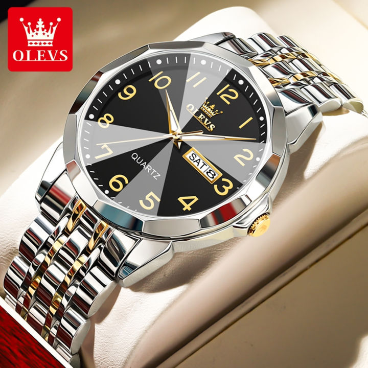 OLEVS Jam Tangan Pria Anti Air Original Dewasa 2024 Digital Elegan