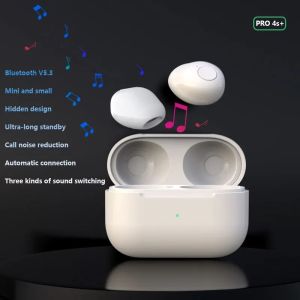 New Pro4s+ Mini Invisible Bluetooth Headphones True Wireless Sleep Sports Half-in-ear Headset Long Battery Life High-fidelity