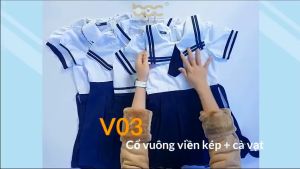 Đầm học sinh tiểu học váy liền học sinh bé gái