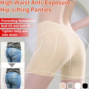 Women High Waist Shaping Panties Anti-Exposure Butt Lifter Seamless Underwear Tummy Control Bottoming Leggings