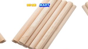 Thanh gỗ thông tròn dài 30cm (phi 81012 20 25 mm) làm macrame