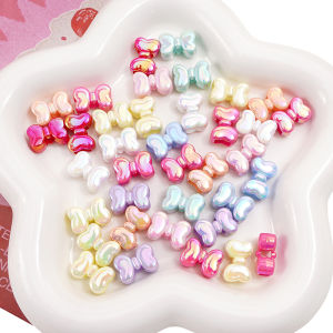 2/5Pcs 15x11mm UV Acrylic Bow Beads Fashion Charm Can Be Used for DIY Jewelry Making Necklace Bracelet with 4mm Hole