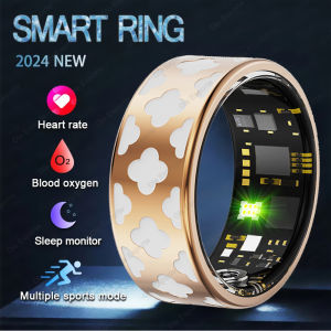 New Smart Ring – SpO2 Monitoring Body Temperature Tracking Sleep Stage Analysis 50m Waterproof 10+ Sport Modes Titanium Alloy For IOS & Android