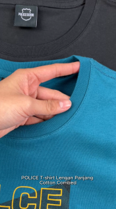 POLICE T-Shirt Cotton Combed Lengan Panjang Pria 207280083