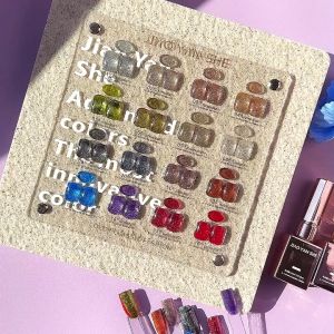 พร้อมส่งในไทย 《 JIAOYANSHE 》16สี สี พร้อมชาร์ทสีค่ะสีแน่นสวยมากเลยนะคะ   สีเจลแฟลชกลิตเตอร์  แพลตติมันแฟลช+ประกายออโรร่า  กากเพชรชัด แน่น