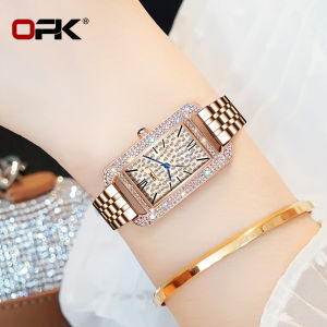 OPK resmi autentik jam tangan wanita terbaru 2025 elegan mewah pelat jam berlian tali jam baja tahan karat jam tangan cewek aesthetic korea